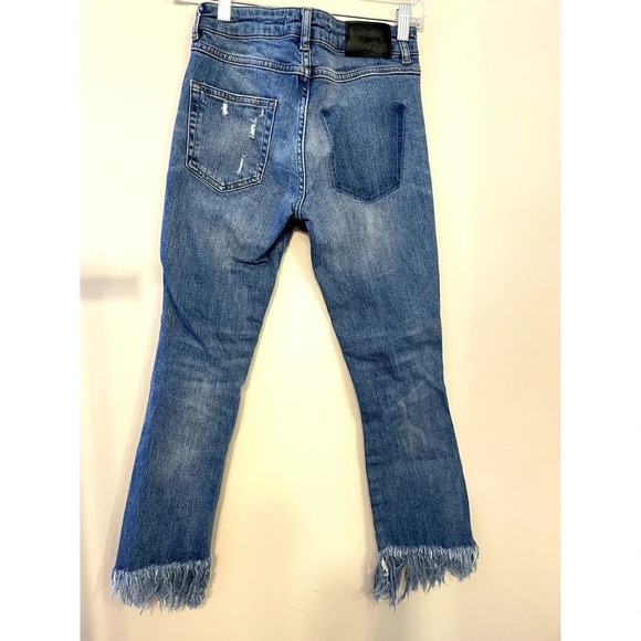 Zara Trafaluc Denimwear | Women's Distressed Medium Wash Jeans Size 2 - Picture 7 of 9